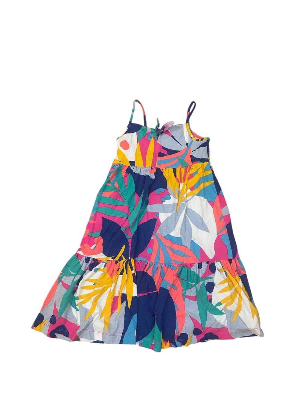 J.Crew Crewcuts Girls Multicolor Tropical Print Cotton Sundress Size M